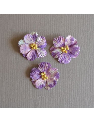 3 Fleurs violet/mauve