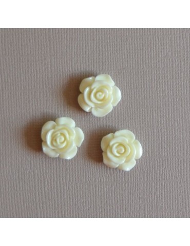 3 Petites roses blanche