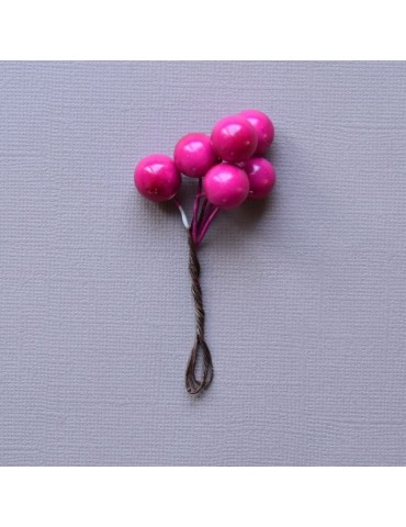 6 boules fushia pour bouquet