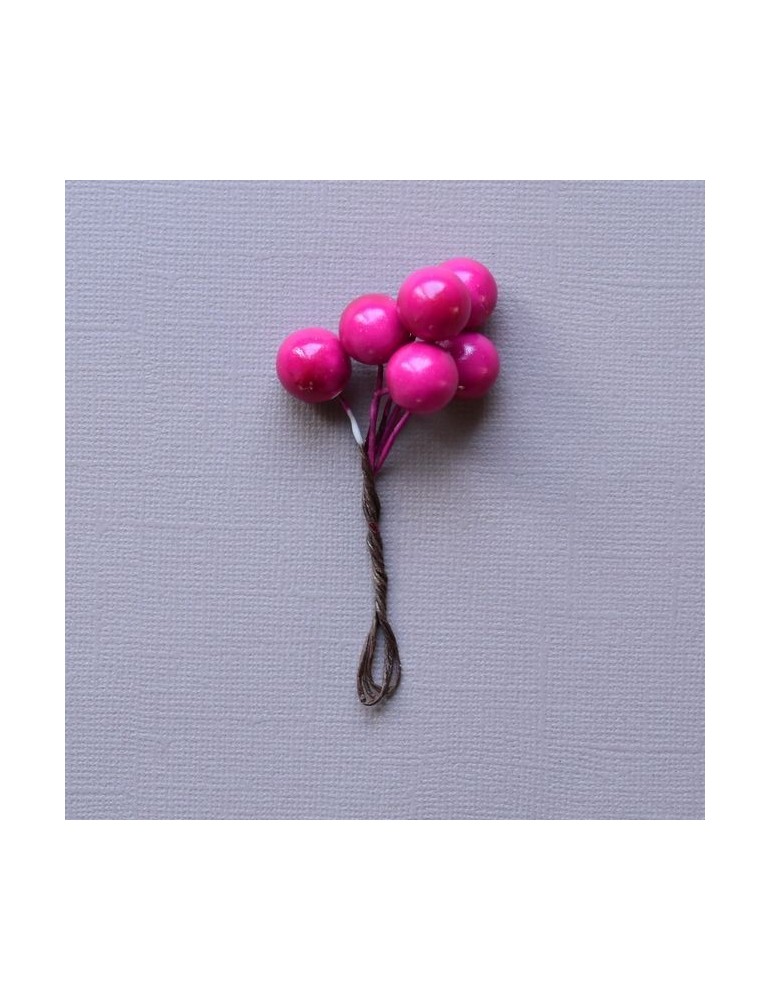 6 boules fushia pour bouquet