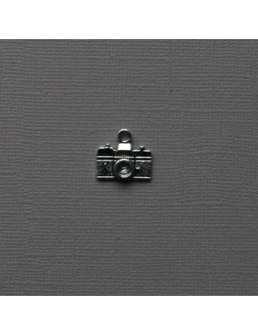Breloque appareil photo argent