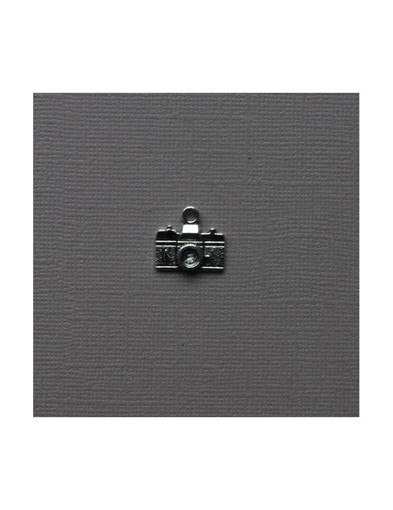 Breloque appareil photo argent