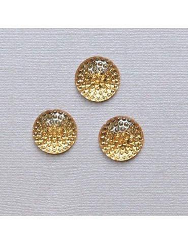 3 Cabochons mordorés 1,5cm