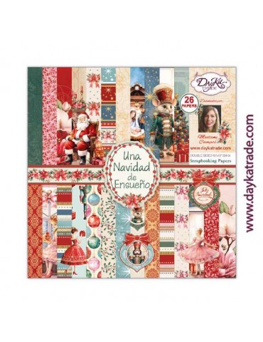 Bloc de papiers 20/20 cm Noel