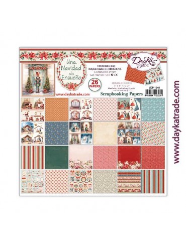 Bloc de papiers 20/20 cm Noel