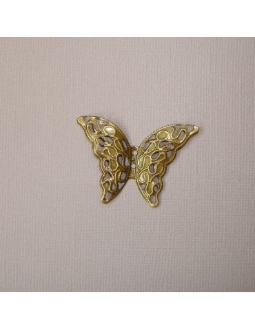 Papillon metal doré 